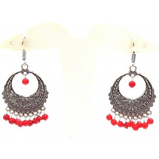 Silver Oxidized Earring Jhumka Jhumki Imitation Ethnic Jewelry Long Dangle AE34